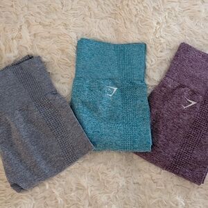 Gymshark Vital Seamless High-Waist Leggings - Teal, Gray & Magenta